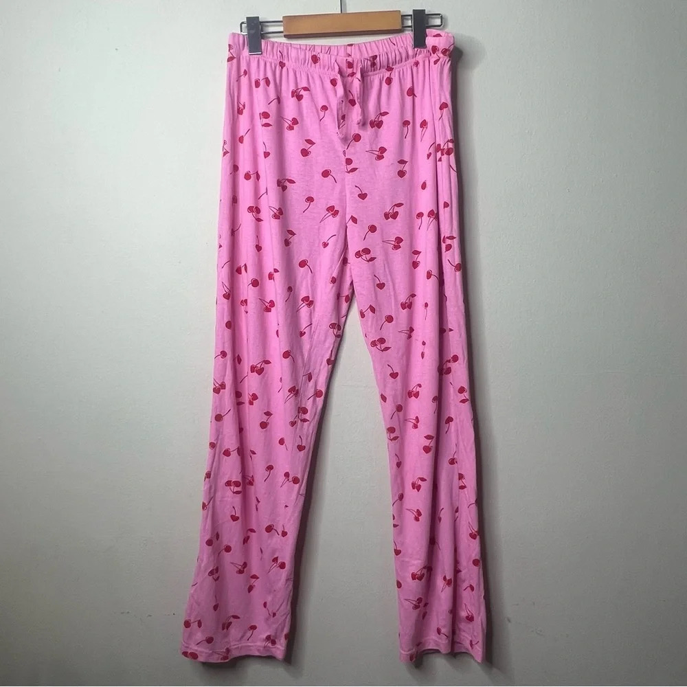 Pink Cherry Print Sleep Pants